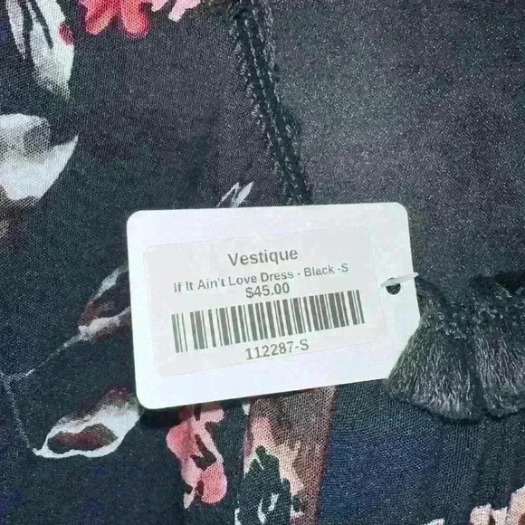 NWT-Vestique- If It Ain’t Love Black Low Back Mini Dress Size S - Picture 6 of 6